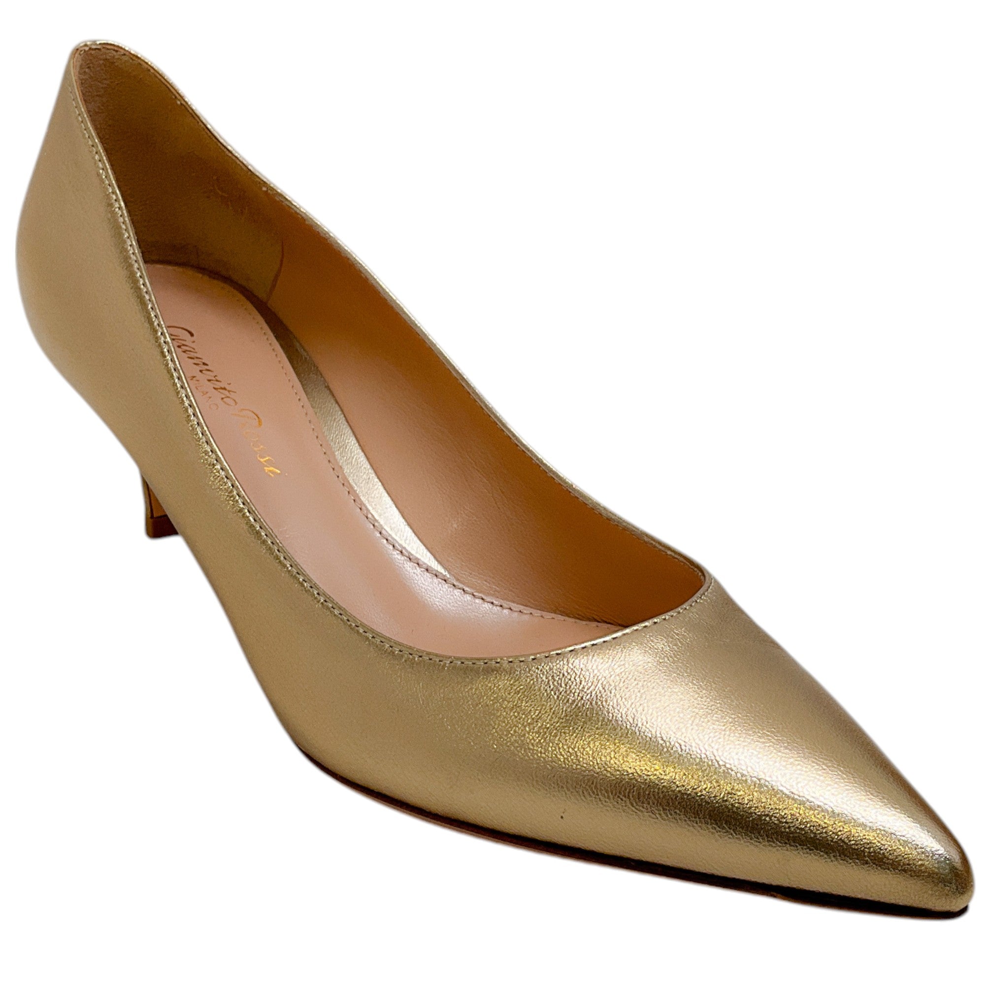 Gianvito Rossi Mekong Gold 55mm Heels - Women's Luxury High Heel Pumps for Parties, Weddings & Evening Events
