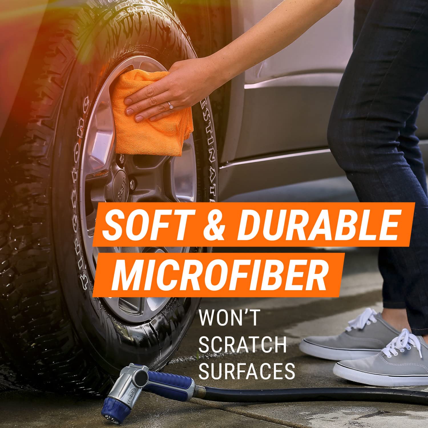 Armor All Microfiber Cleaning Towels - 24 Pack | Ultra Absorbent Multi-Purpose Car Detailing Towels | Perfect for Auto, Home & Glass Cleaning