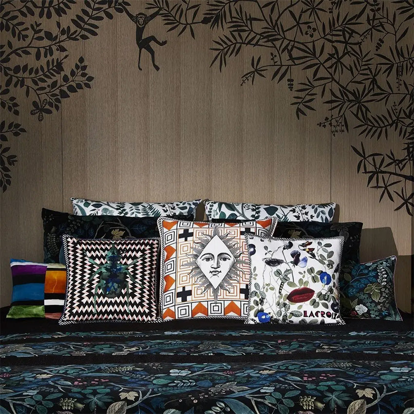 Christian Lacroix Dame Nature Printemps Decorative Cushion Cover | Floral Spring Design Luxury Throw Pillow for Sofa, Bed & Home Decor | Living Room, Bedroom, Nursery Accent Pillow
