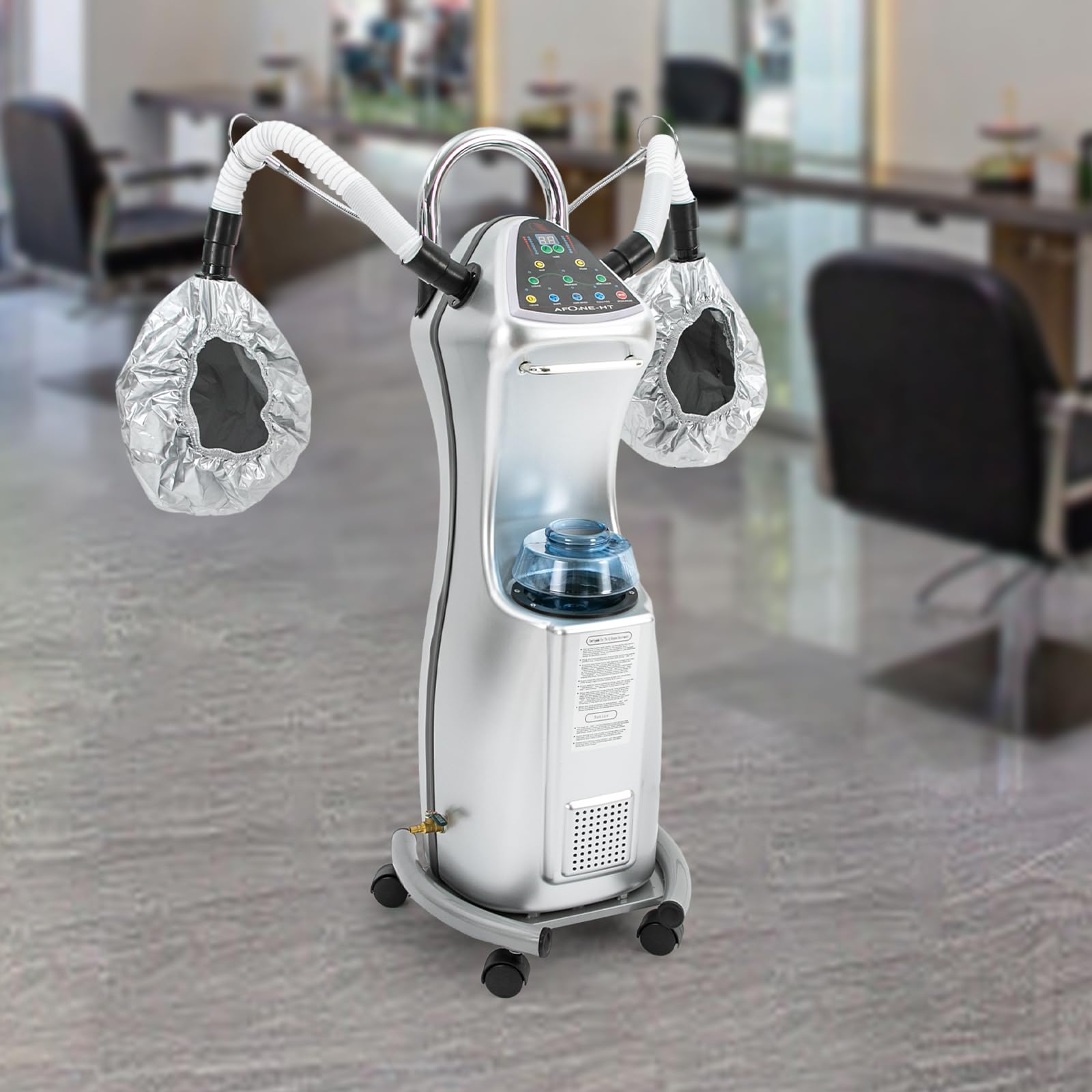650W Professional Standing Hair Steamer with Wheels - Hooded Hair Dryer & Micro Mist Steamer for Salon & Home Use | Deep Conditioning Treatment for Dry, Damaged Hair | Perfect for Salons, Spas & At-Home Hair Care