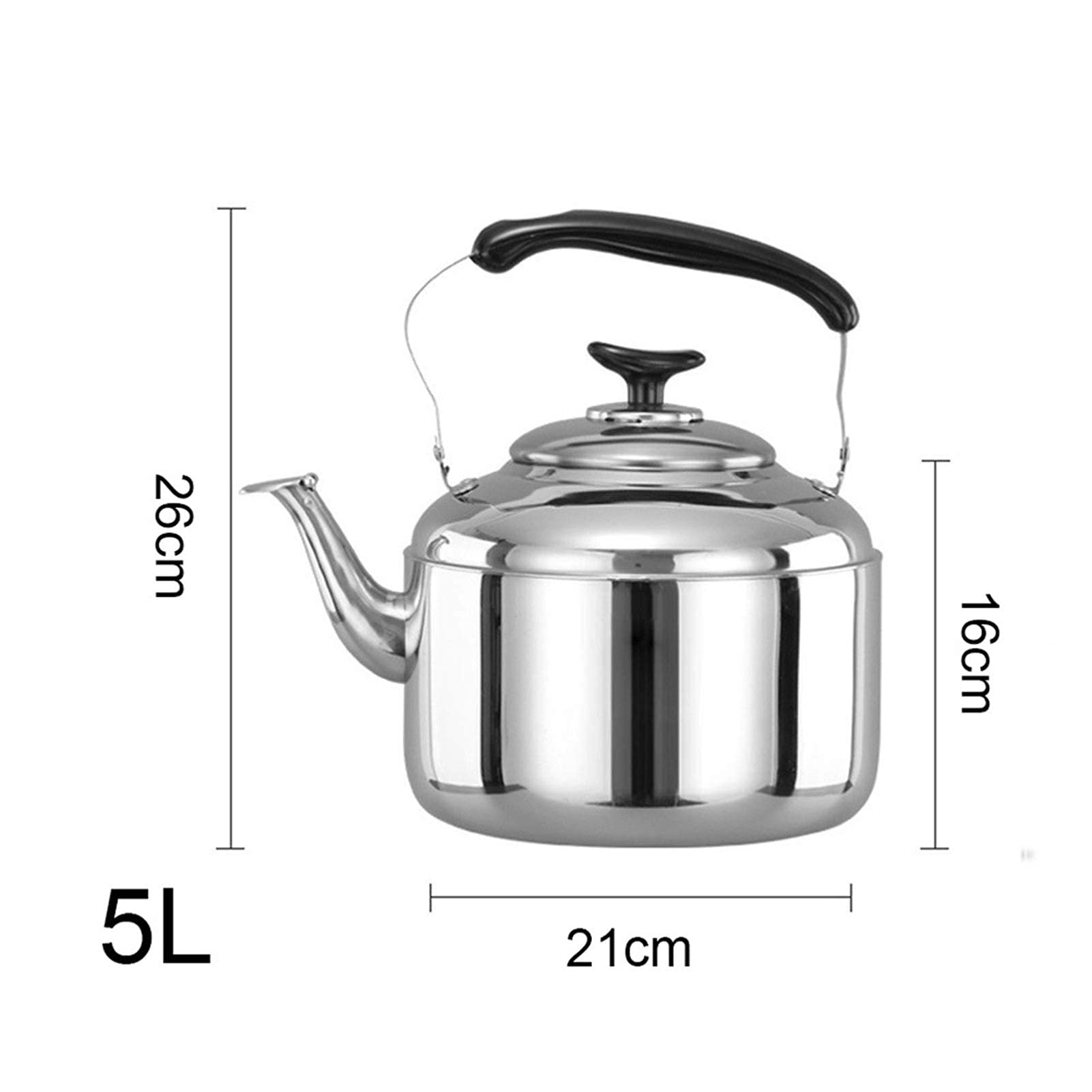 Premium Stainless Steel Whistle Tea Kettle for Gas & Electric Stoves - Large 2.5QT Capacity with Cool-Touch Handle - Perfect for Tea Lovers, Camping & Home Kitchen Use