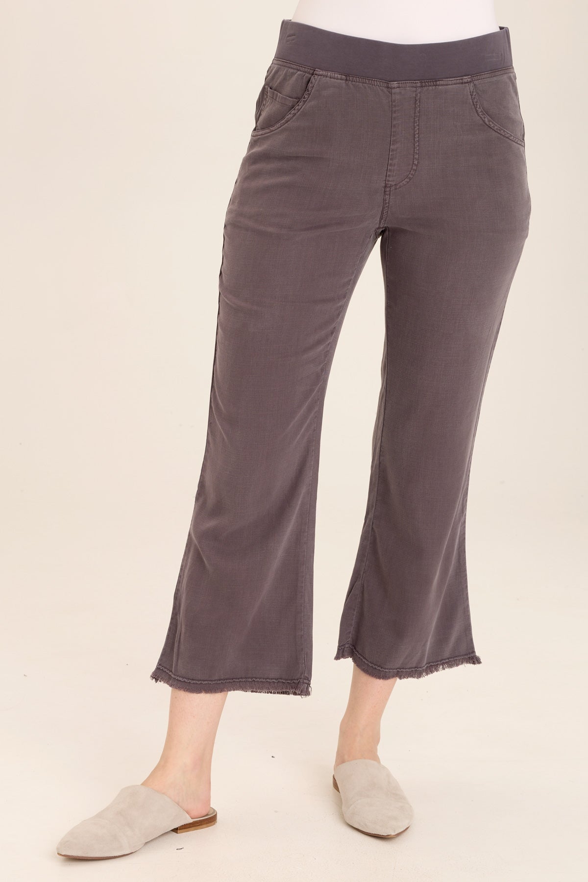 Lorilei Women's High Waisted Skinny Pants in Charcoal - Slim Fit Stretch Trousers for Work, Office & Casual Wear