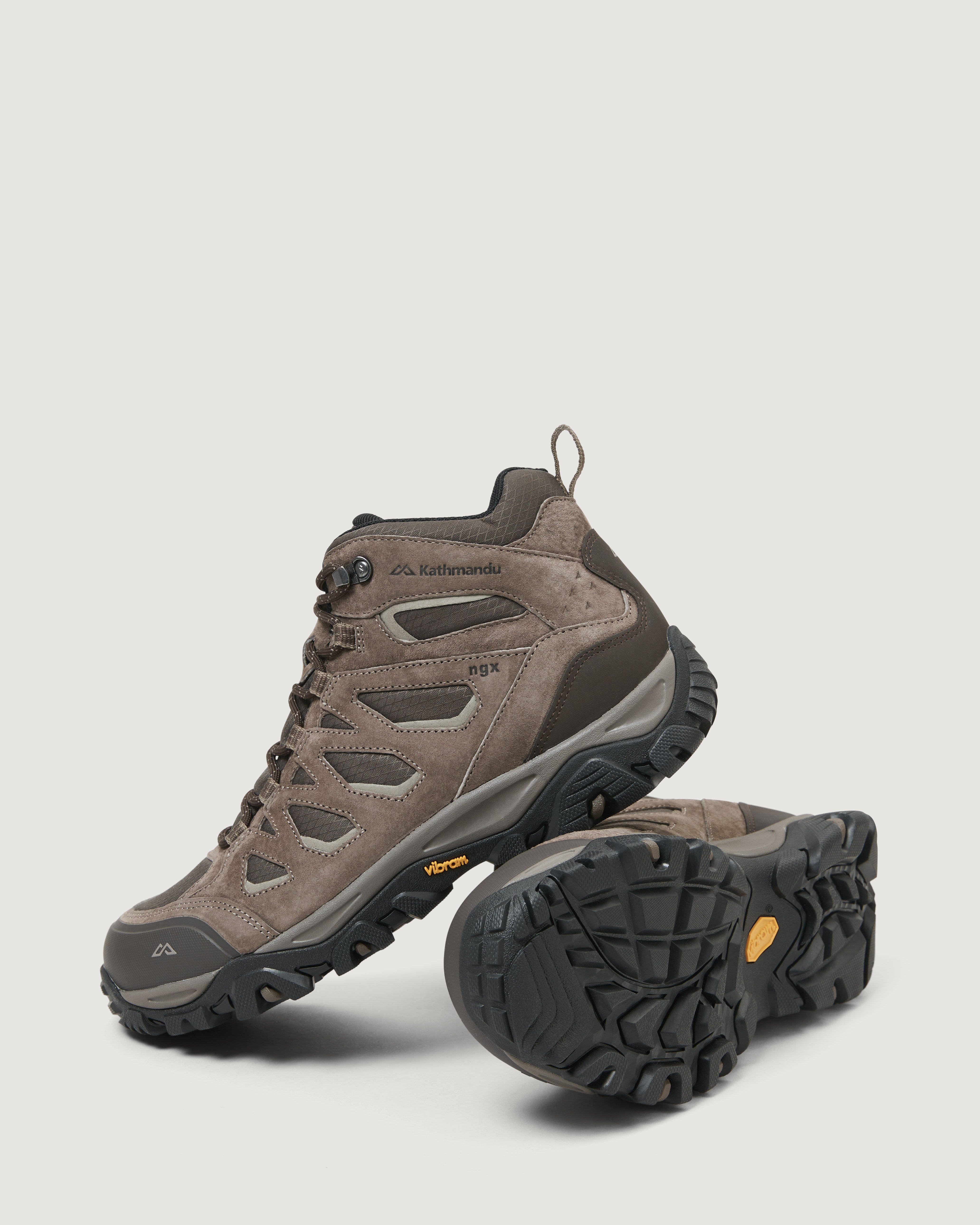 Men's Mornington Waterproof Mid Hiking Boots - Gunsmoke Color | Lightweight & Durable Outdoor Shoes for Trekking, Camping & Mountain Climbing