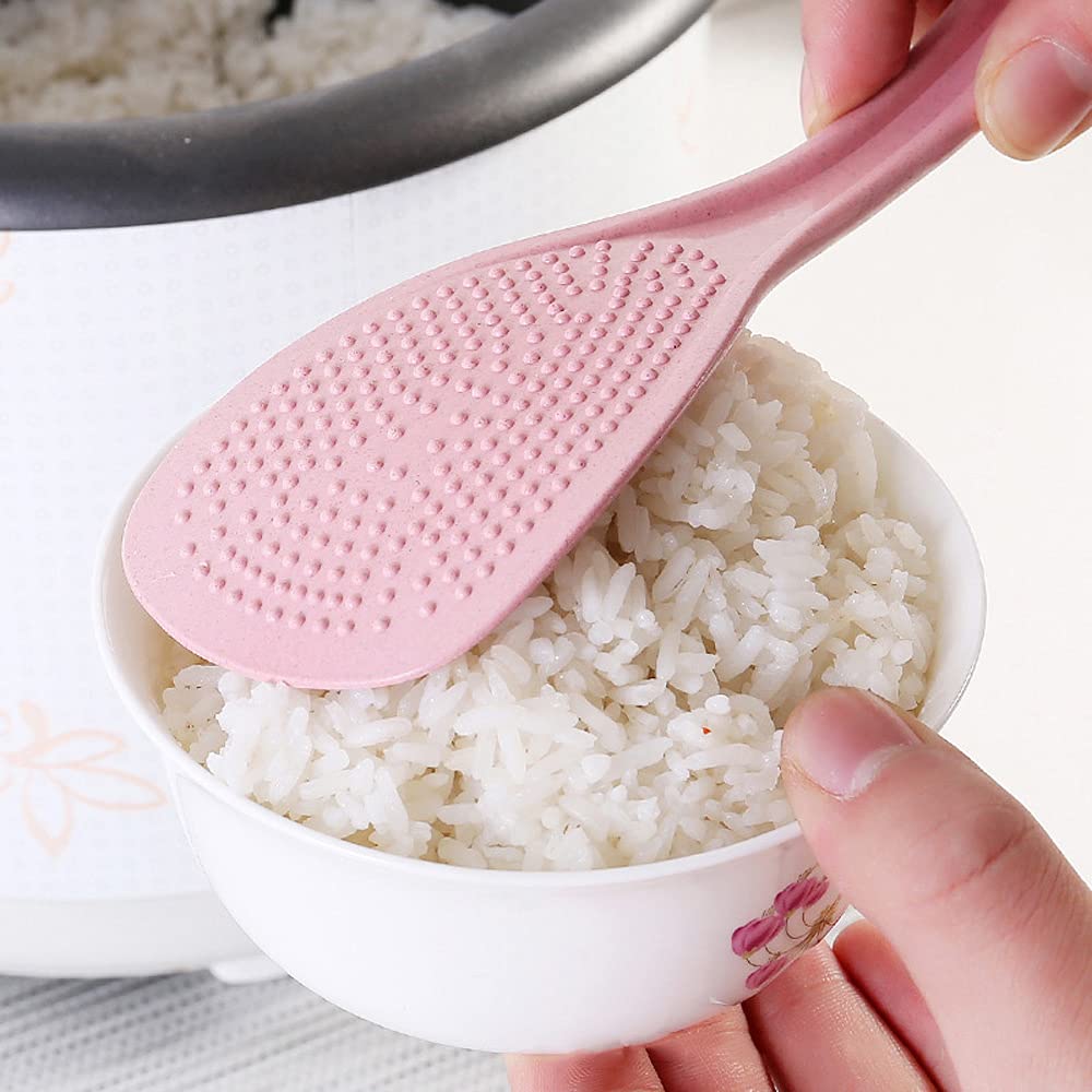 Vctitil Rice Paddle - Wheat Straw Non-Stick Rice Spoon, Rice Scooper & Cooker Shovel - Eco-Friendly Kitchen Utensil for Cooking, Serving & Meal Prep - Perfect for Rice Cookers, Stirring & Serving Dishes