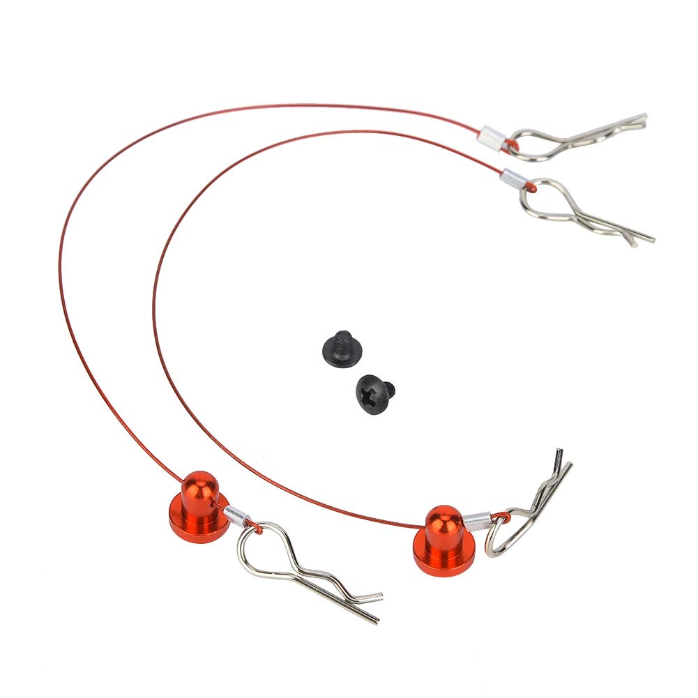 V GEBY 1/10 RC Car Body Shell Clip Pins - Red Automotive Fasteners for RC Vehicle Body Panels | Perfect for Off-Road Racing and RC Car Maintenance