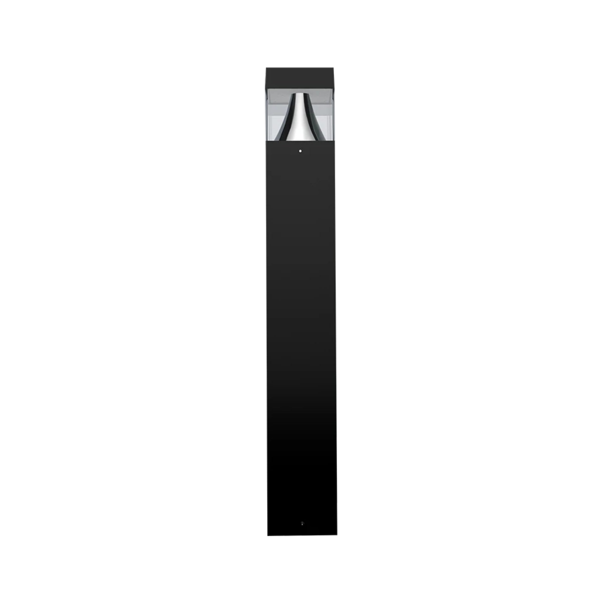 42 Square LED Bollard Light - 24W Flat Top Outdoor Landscape Lighting - 3000K/4000K/5000K Color Temperature - Black Finish - 120-277V Wide Voltage - Perfect for Pathways, Gardens & Commercial Spaces