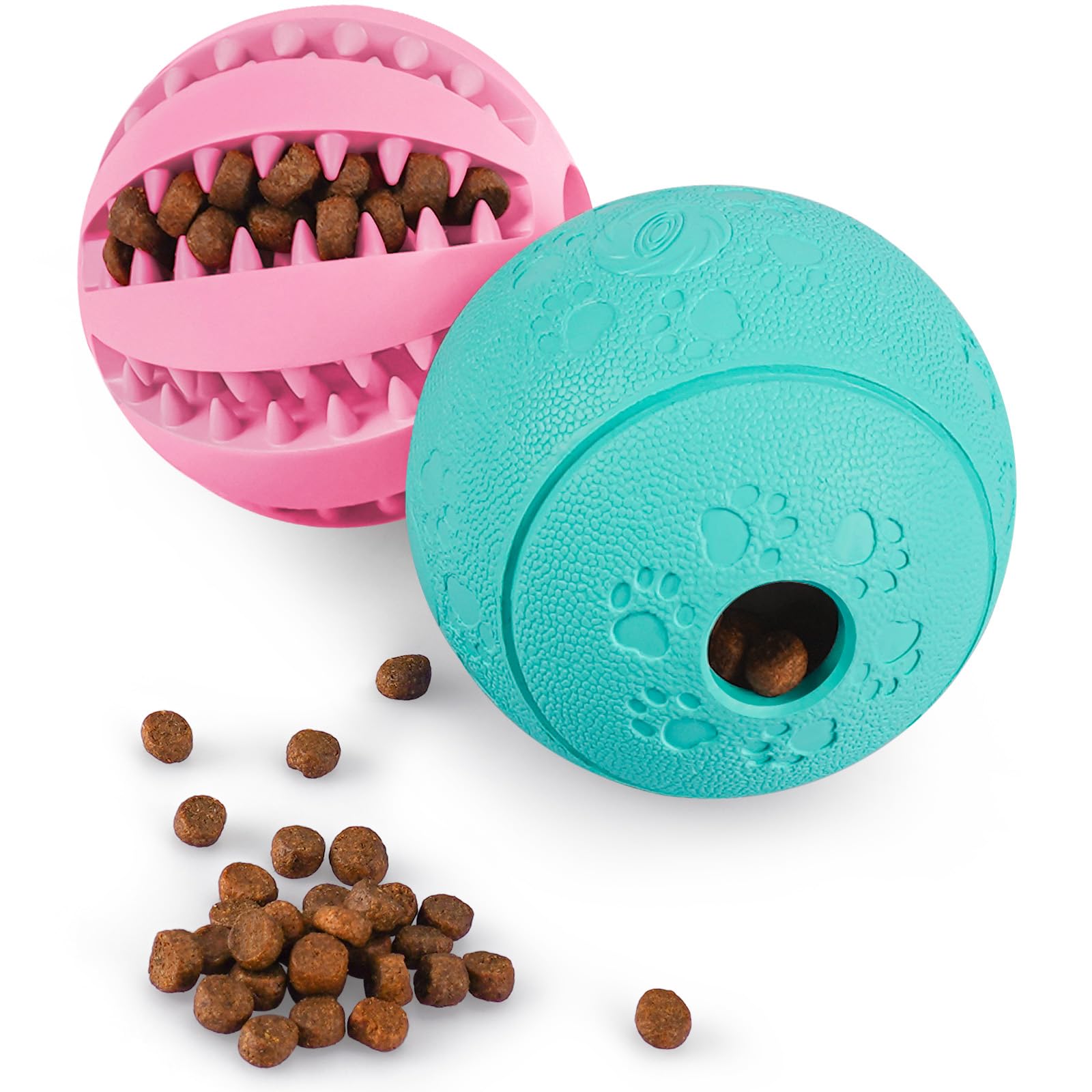 **HIPPIH Interactive Dog Puzzle Toys for Large & Small Dogs – IQ Training, Chewing & Teeth Cleaning – Durable Treat Dispensing Balls for Puppy Enrichment (2 Pack) – Perfect for Indoor Play & Mental Stimulation**