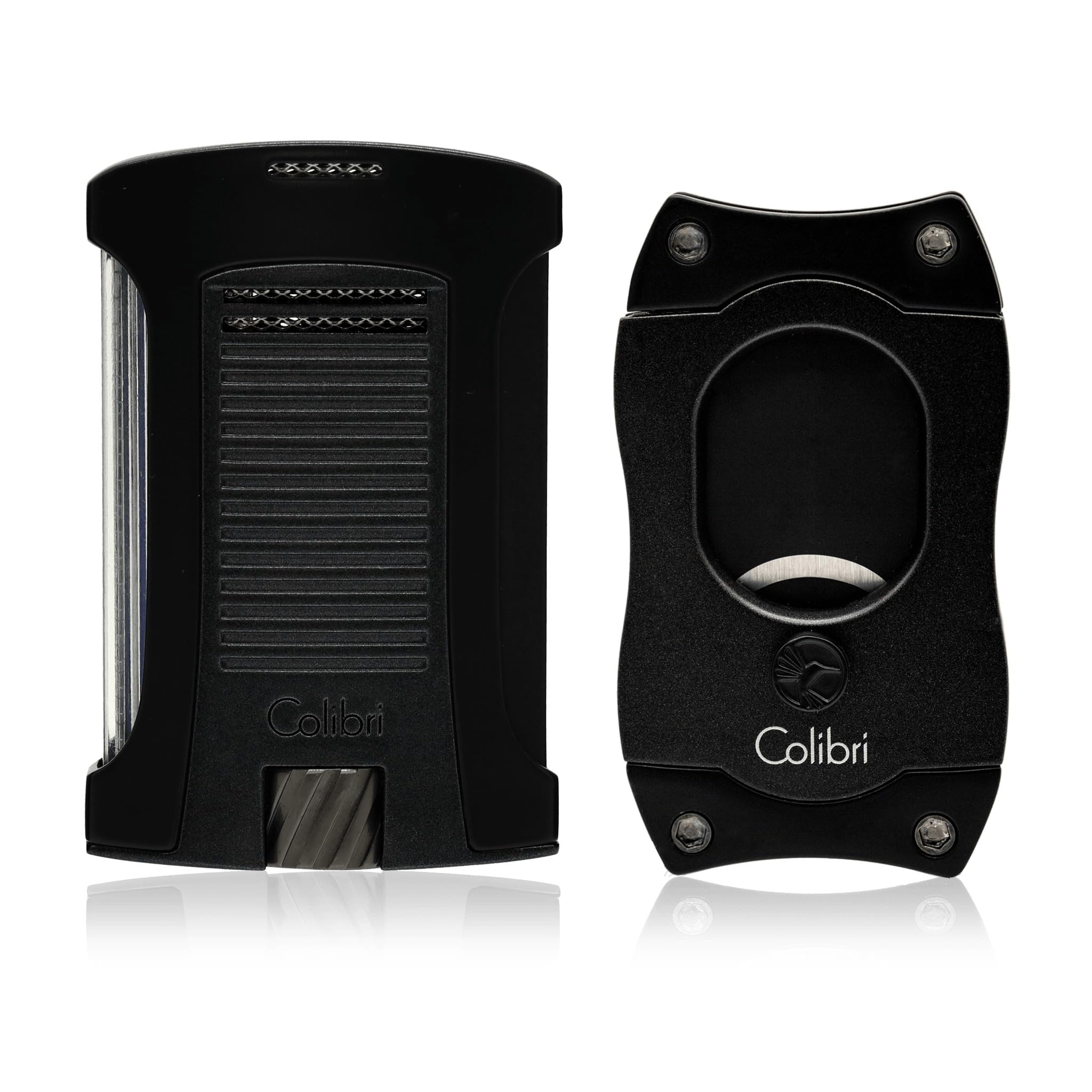 Colibri Daytona + S-Cut Premium Lighter Gift Set (Black) - Perfect for Cigar Aficionados, Luxury Gifts & Special Occasions