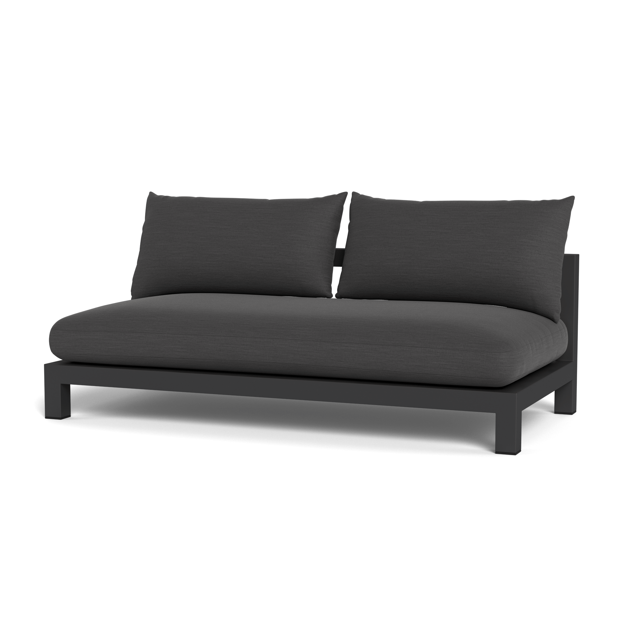 Pacific Aluminum 2-Seat Armless Sofa - Lightweight Outdoor Patio Furniture for Garden, Poolside & Balcony Relaxation