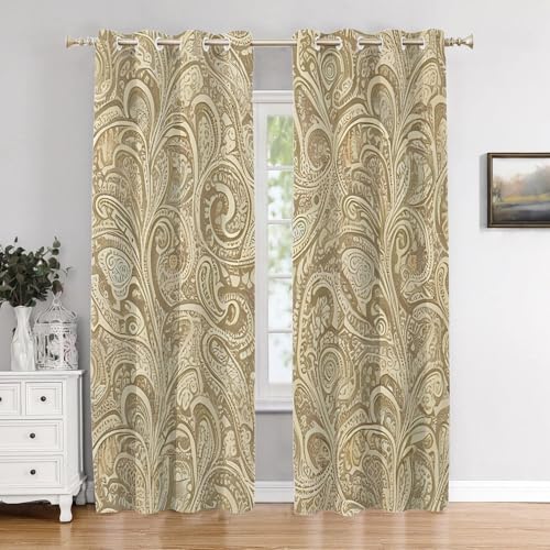 Beige Paisley Elegance