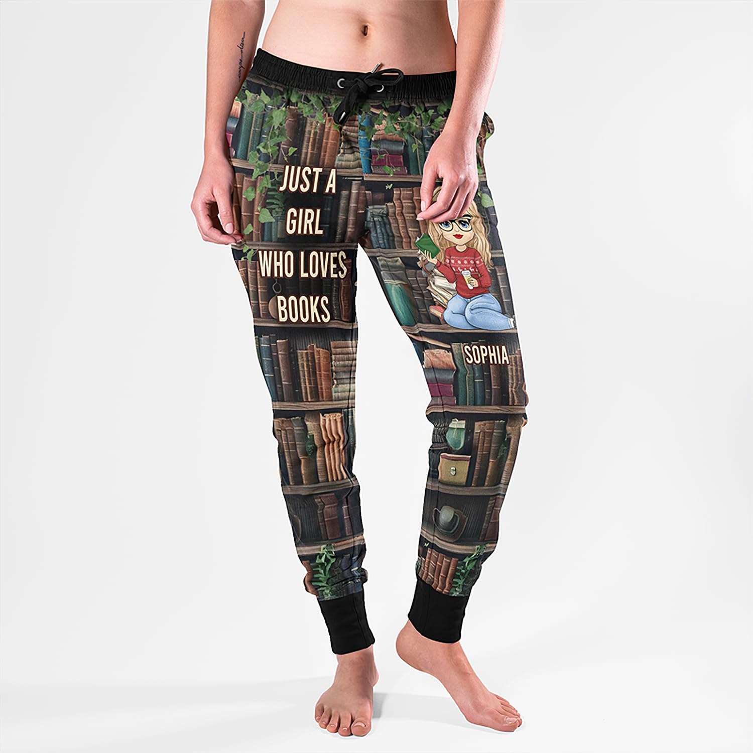 Custom Sweatpants for Women - Personalized Jogger Pants with Book Lover Designs | Christmas & Birthday Gifts for Book Nerds & Bookworms | Cozy Lounge Wear for Reading & Relaxing