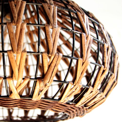 Handmade Rattan Garlic Pendant Light - Southeast Asian Style Ceiling Chandelier for Dining Room, Bar Counter, Restaurant & Parlor | Boho Home Decor & Farmhouse Lighting Fixture