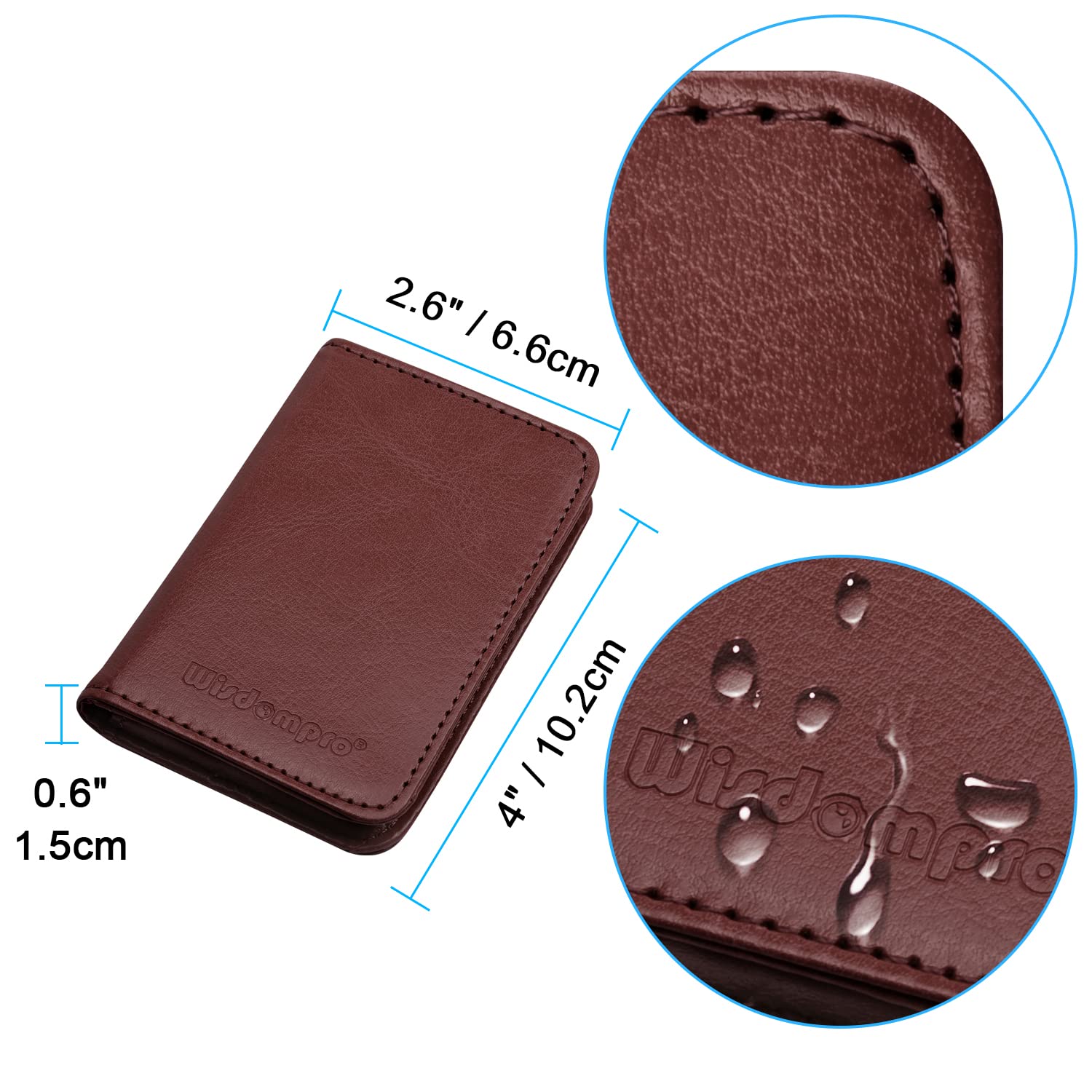 Premium PU Leather Business Card Holder - 2-Sided Magnetic Closure Wallet Case for Men & Women | Ultra Slim & Thin Design | Perfect for Networking Events, Office Meetings & Professional Gatherings