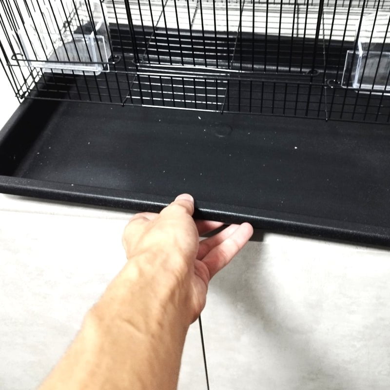 DAYANG 600 Large Bird Cage 46x31x33cm - Black Metal Aviary for Parrots, Cockatiels & Small Birds | Perfect for Home, Office or Outdoor Use