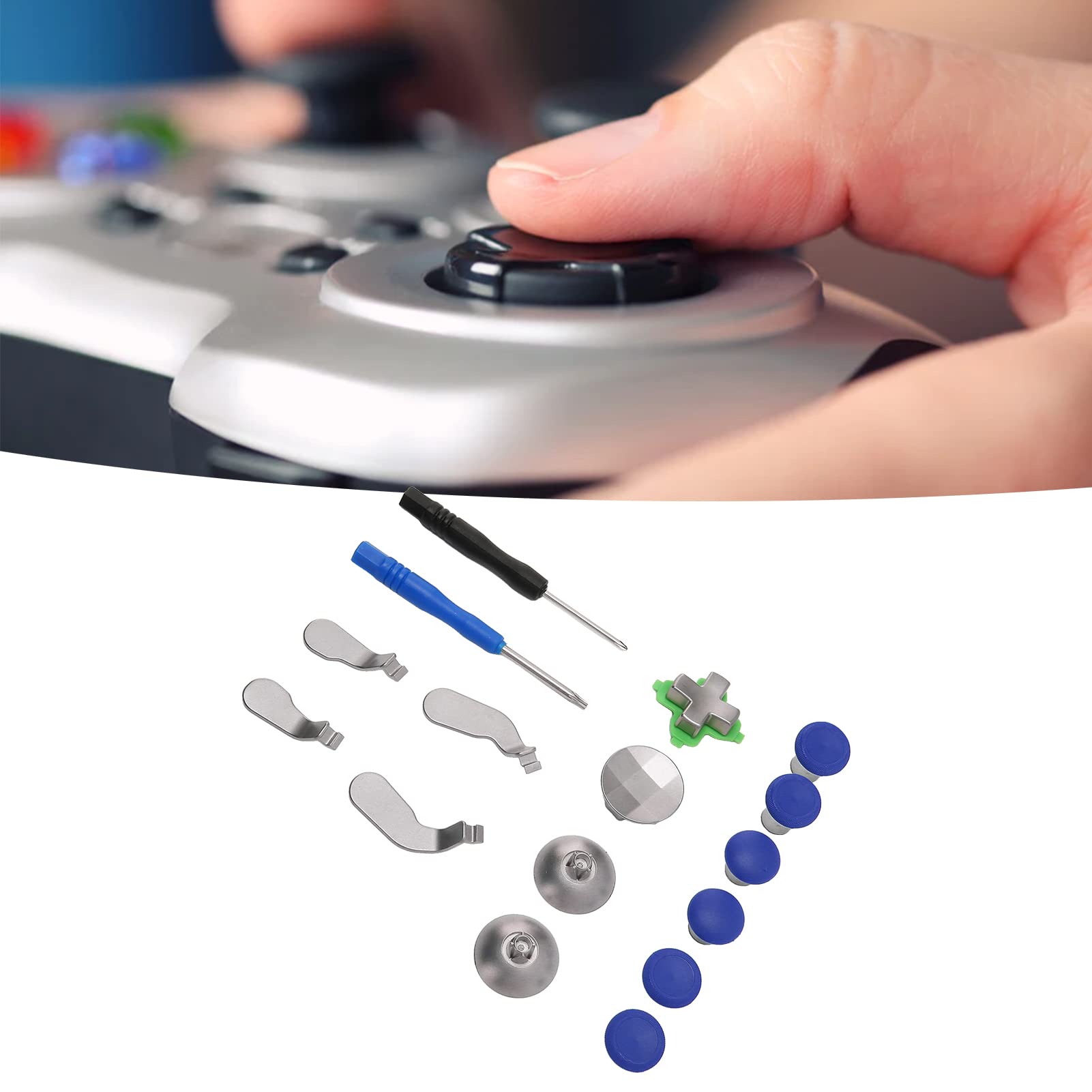 Metal Key Paddle Set for Gaming Controller - Blue | Reduce Fatigue for Long Gaming Sessions