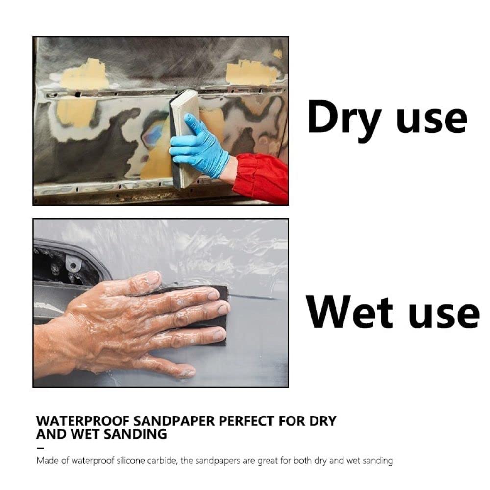 75-Piece Waterproof Wet/Dry Sandpaper Set - 120 to 5000 Grit for Wood, Metal & Auto Polishing - 230x93mm Abrasive Sanding Paper for DIY, Crafts & Automotive Refinishing