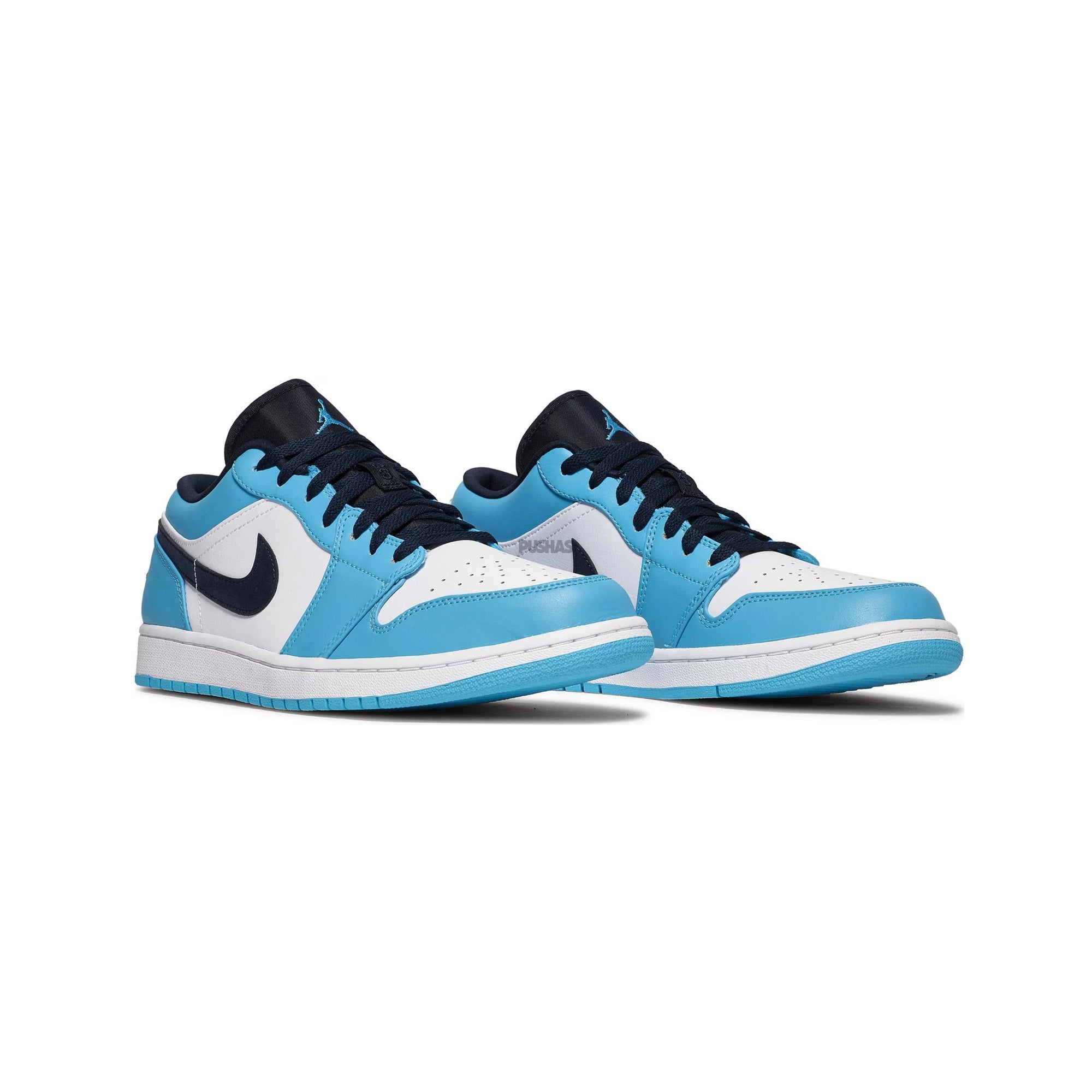 Air Jordan 1 Low 'UNC' Men's Basketball Shoes - Classic Blue & White Sneakers for Casual Wear, Street Style & Court Performance