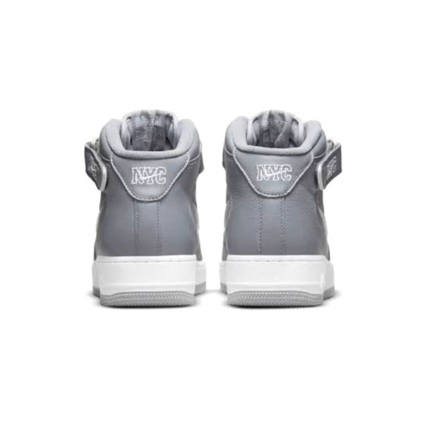 Nike Air Force 1 Mid Jewel QS NYC Cool Grey Sneakers - Men's Basketball Shoes for Streetwear & Urban Fashion