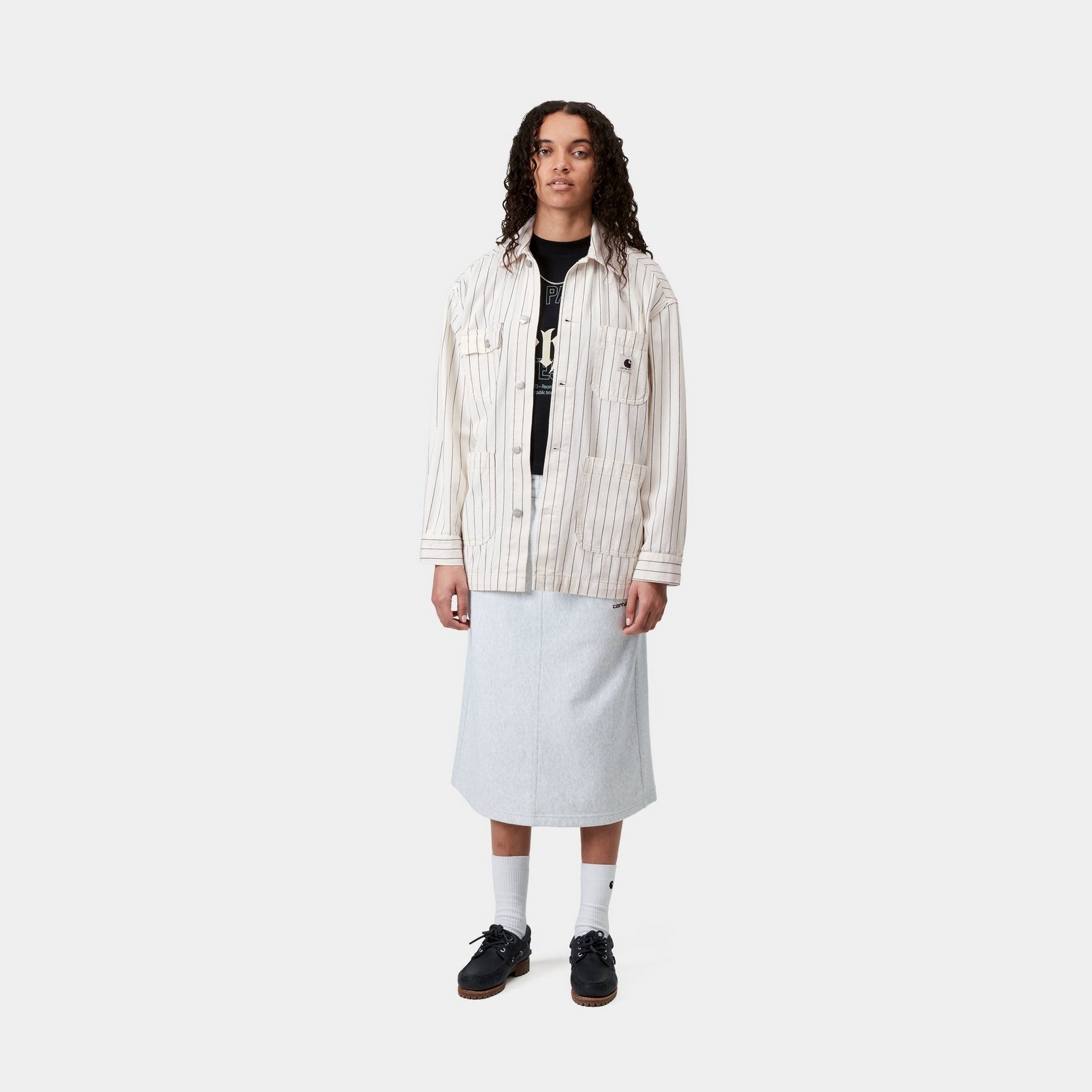 Women's Hendry Waxed Cotton Coat | Dark Navy Seaton Stripe Waterproof Jacket for Outdoor & Urban Fashion