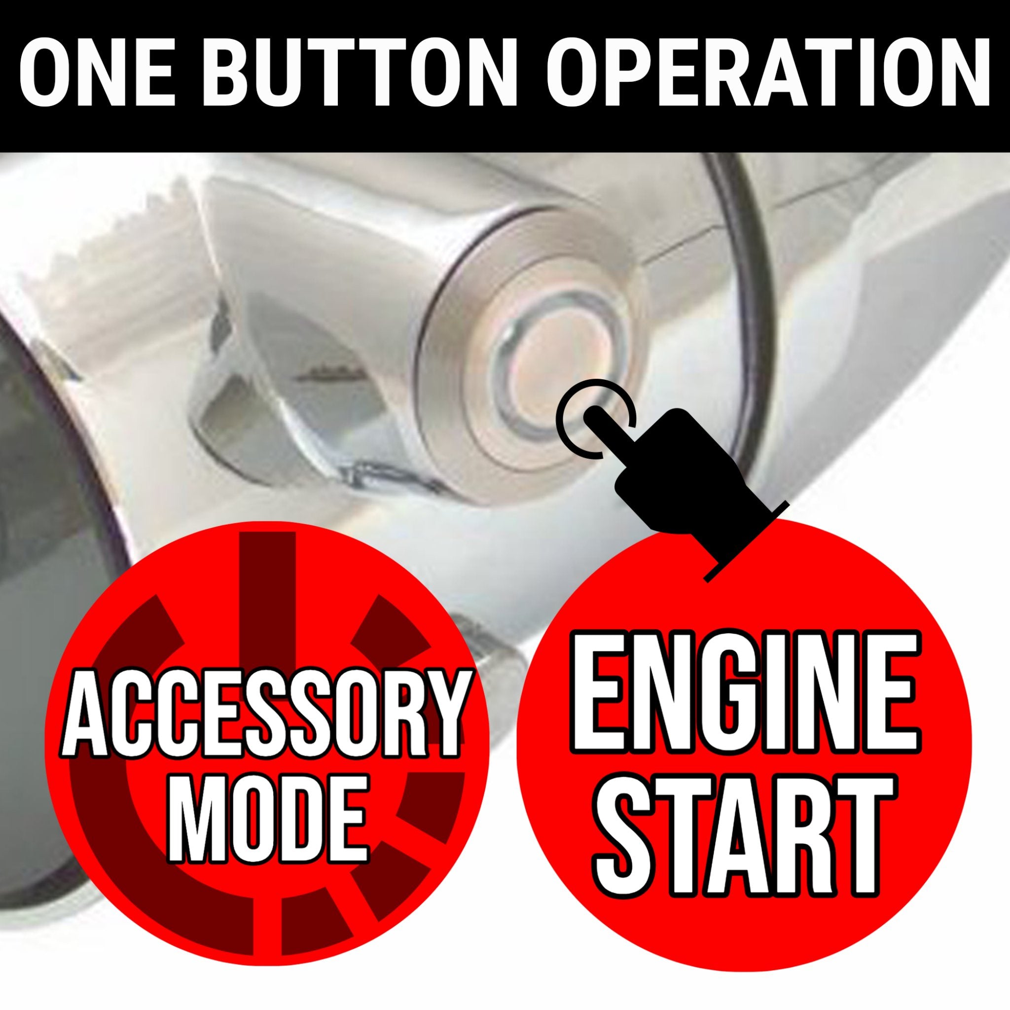 1903-1904 Buick Model B GM Column Insert Billet Push Button & Remote Start Keyless Entry Conversion Kit - Classic Car Ignition Upgrade for Antique Vehicle Restoration & Modern Convenience