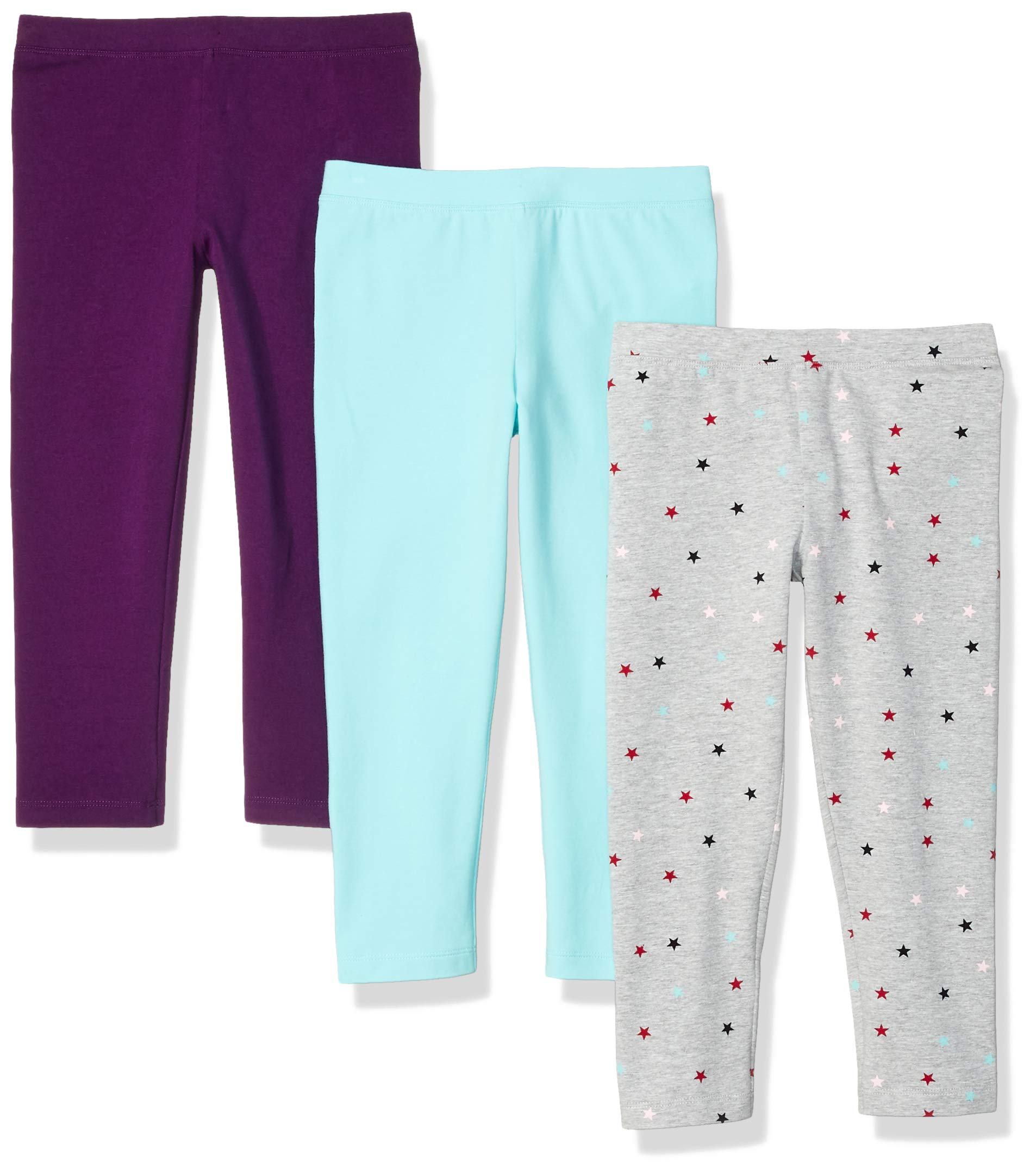 Amazon Essentials Girls' & Toddlers' Capri Leggings 3-Pack - Soft Stretch Comfort for Playtime, School & Everyday Wear
