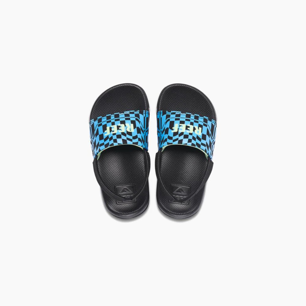 Reef Swell Checkers Toddler Sandals - Comfortable One-Piece Slide Shoes for Boys & Girls - Perfect for Beach, Pool, and Outdoor Play