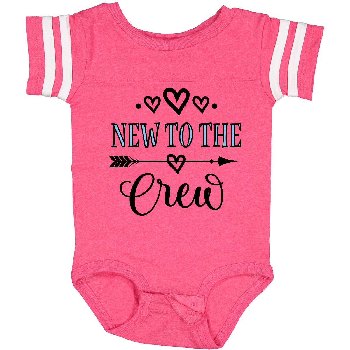 Inktastic New to The Crew Baby Boy Onesie - Soft Cotton Bodysuit for Newborns & Infants - Perfect for Family Photos, Baby Showers & Everyday Wear