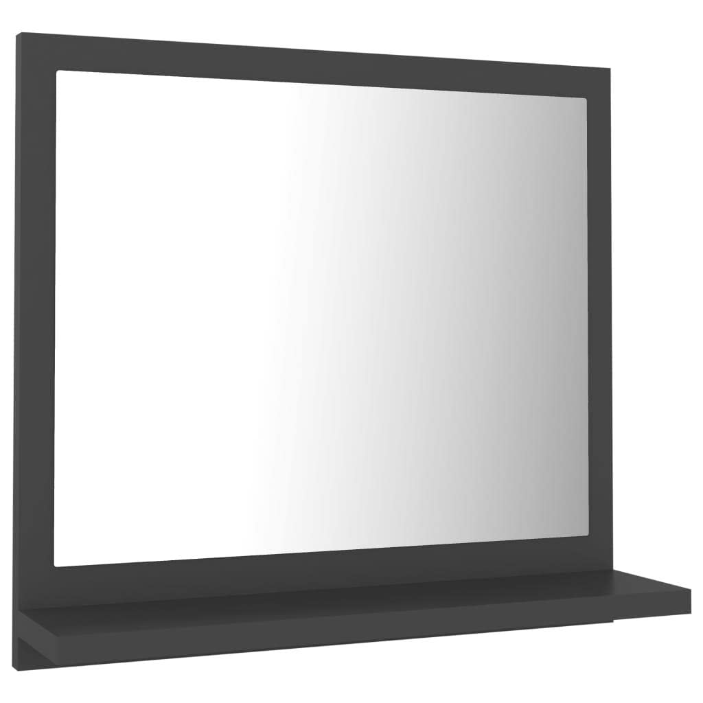 15.7x4.1x14.6 Wall Mounted Mirror with Shelf - Modern Bathroom & Bedroom Mirror for Vanity, Makeup, Shaving - Space Saving Bathroom Decor & Storage Solution