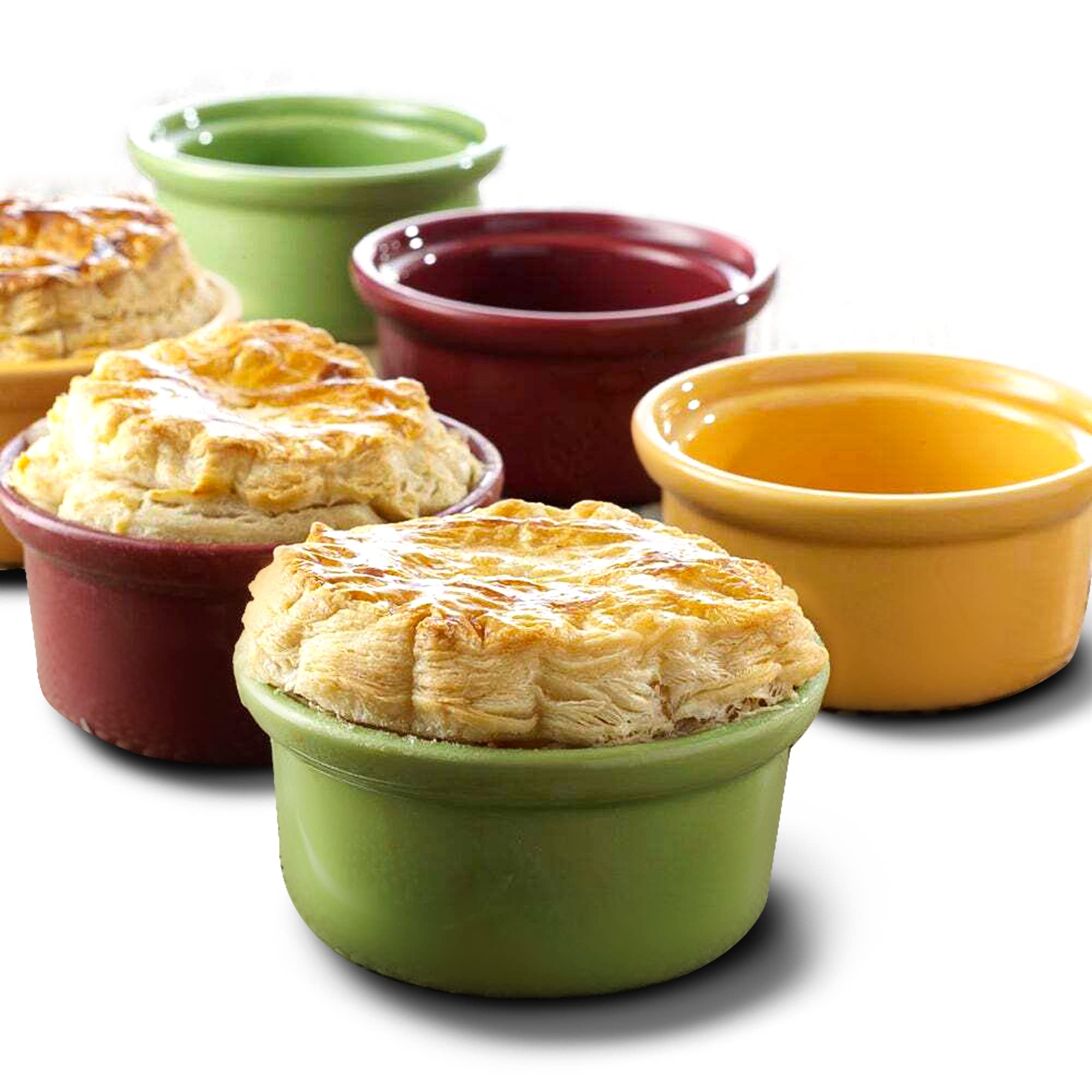Mini Ramekins Set of 6 - 6oz Oven-Safe Creme Brulee & Souffle Dishes - Small Baking Dishes for Desserts, Custards & Individual Servings - Perfect for Home Baking & Entertaining by Jean Patrique