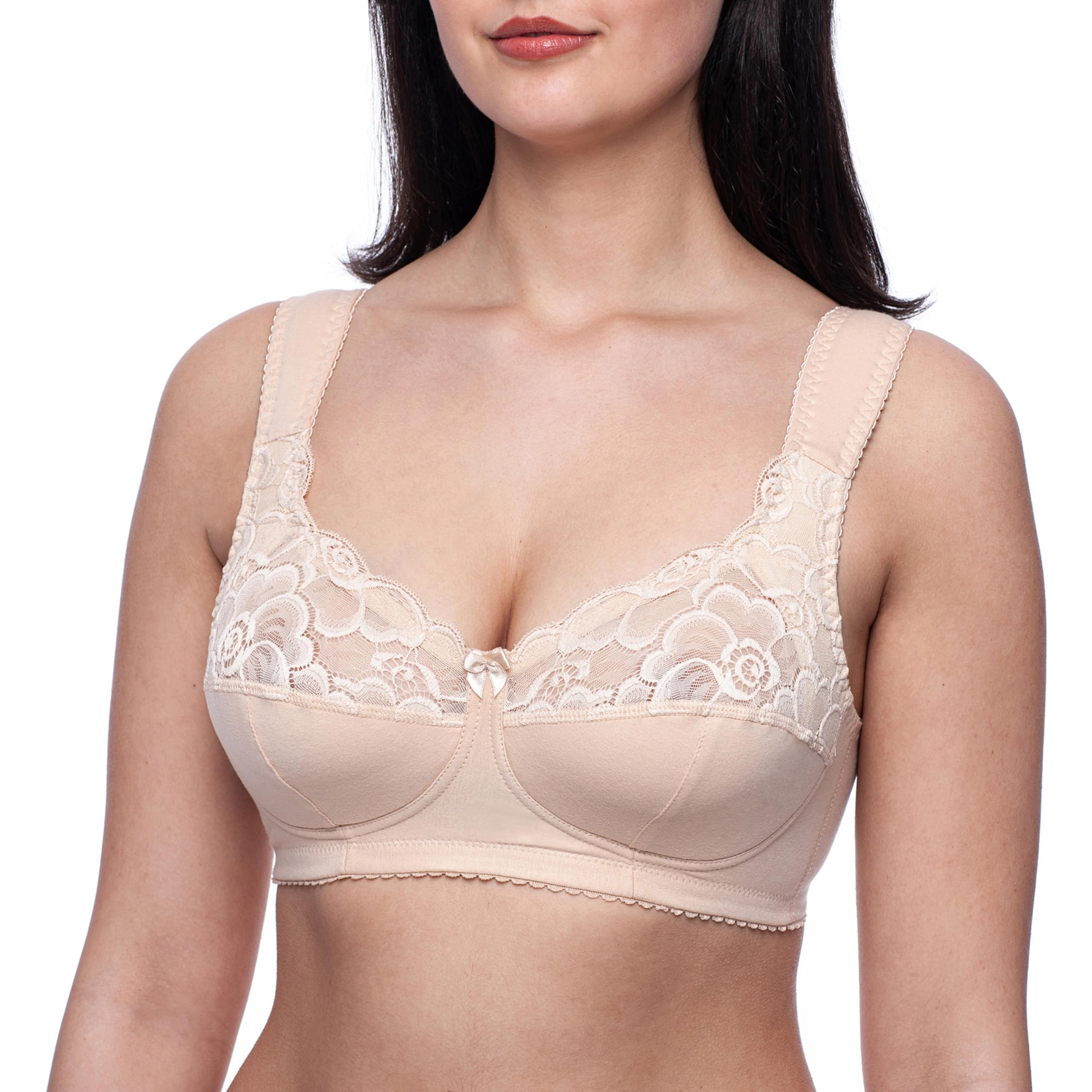 Frugue Women's Wireless Comfort Sleep Bra - Soft Cotton Support for Sleeping, Yoga & Lounge Wear - Plus Size Options Available