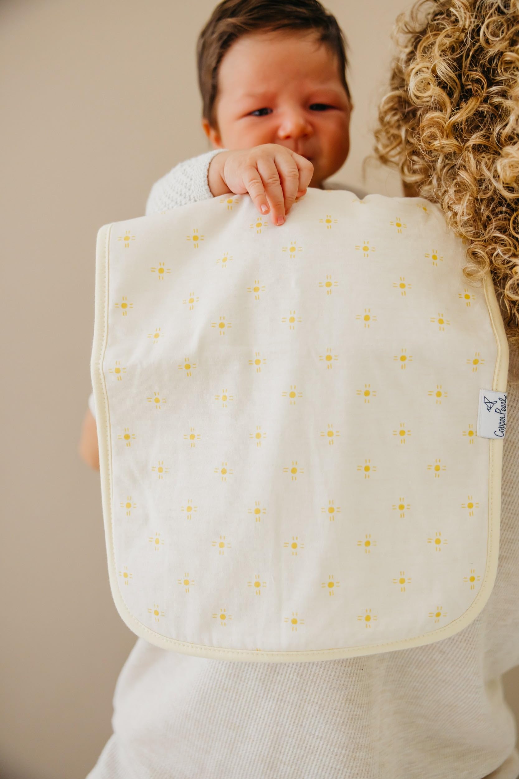 Premium Baby Burp Cloths 3-Pack - Extra Soft Cotton Spit Up Rags for Newborns, 3-Layer Absorbent Design, 21