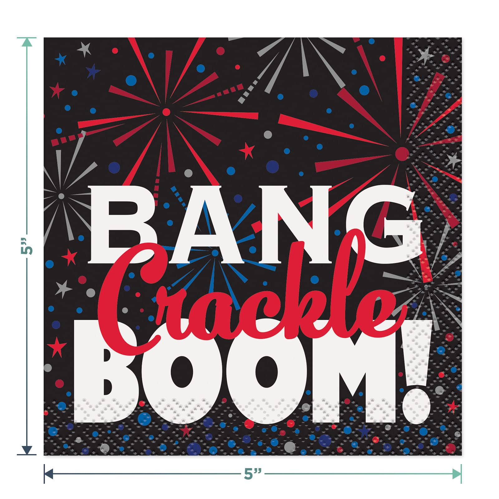Red White and Blue Patriotic Cocktail Napkins - Set of 64 Beverage Napkins with 4 Americana Designs | Perfect for 4th of July Parties, Memorial Day BBQs & Independence Day Celebrations