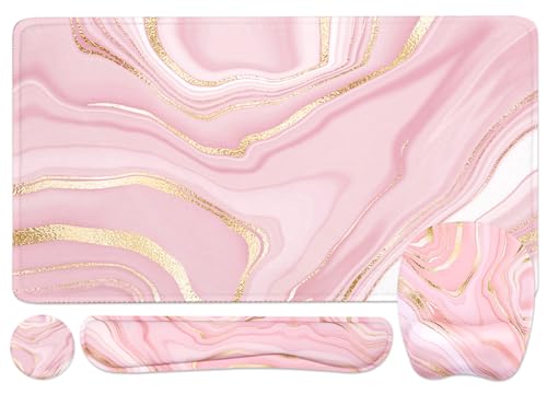 4 Pcs Pink Marble