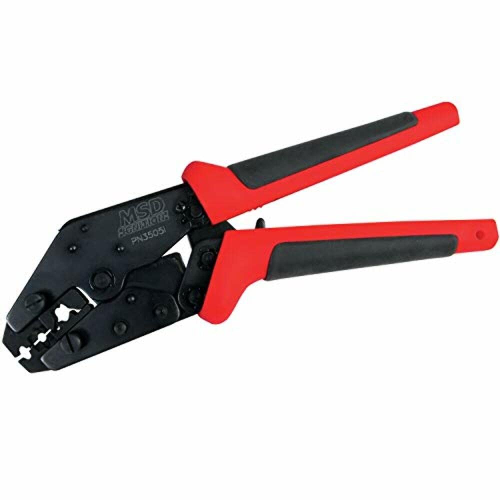 MSD 35051 Professional Ratcheting Crimp Tool - Heavy Duty Wire Terminal Crimper for Electrical, Automotive & DIY Projects - Perfect for Wiring, Connectors & Cable Repairs