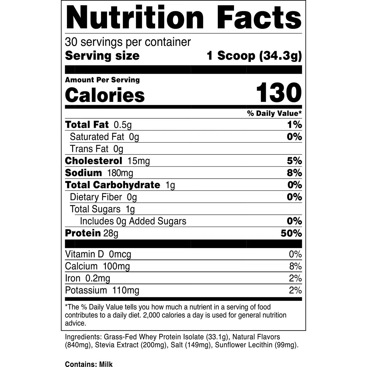 Transparent Labs 100% Grass Fed Whey Protein Isolate Powder - Premium Low Carb Protein Supplement for Muscle Recovery & Weight Loss - Ideal for Post-Workout, Smoothies & Baking