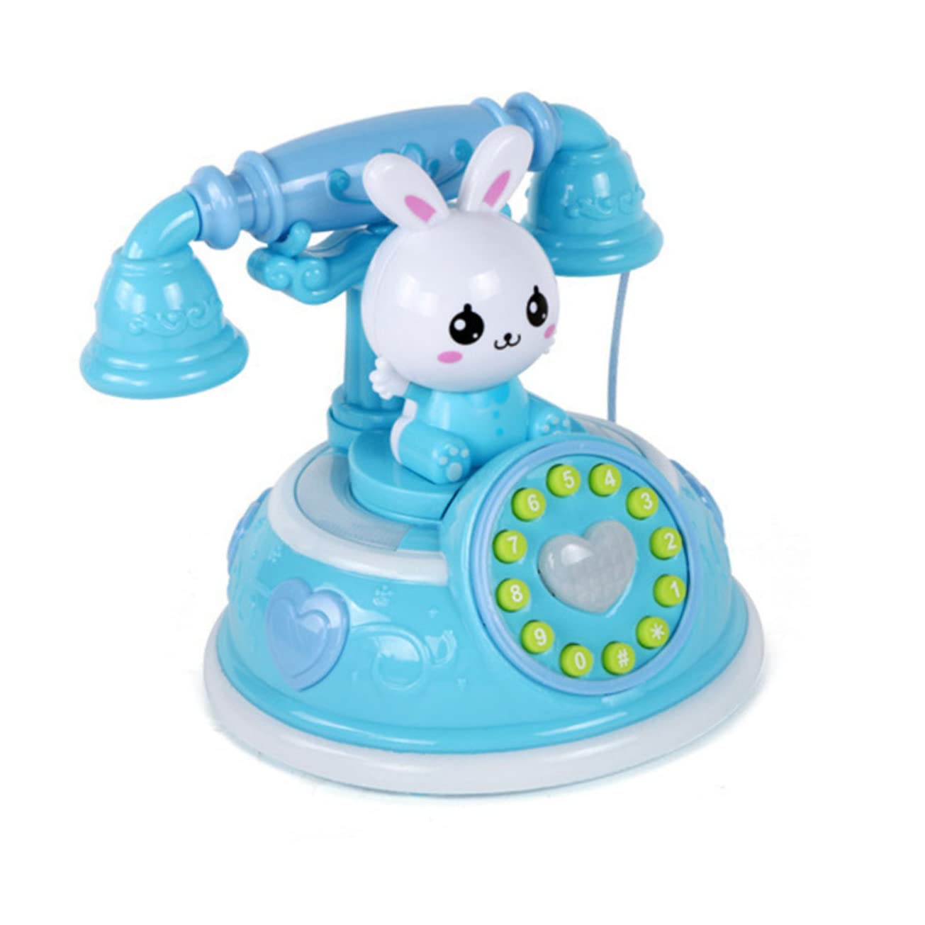 WESIEVYA Rotating Luminous Baby Toy - Simulated Phone for Infants & Toddlers, Blue Plastic Household Toy for Girls & Boys - Perfect for Nursery Playtime, Early Learning & Sensory Development