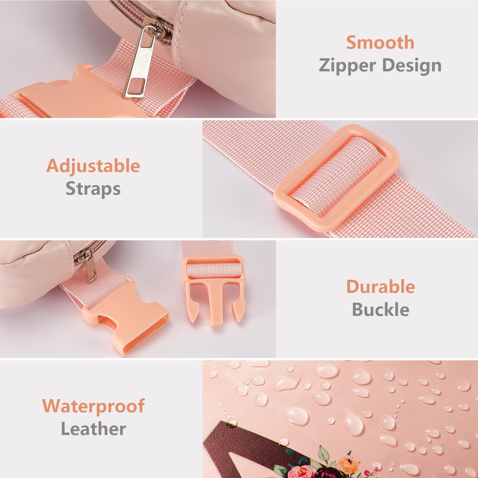 Leather Belt Bag for Women - Adjustable Waist Pack & Crossbody Fanny Pack with Initial Letter (Z) - Stylish Travel Hiking Accessory - Perfect Gift for Women, Girls & Mom (Birthday, Christmas) - Ideal for Outdoor Adventures, Shopping & Daily Use