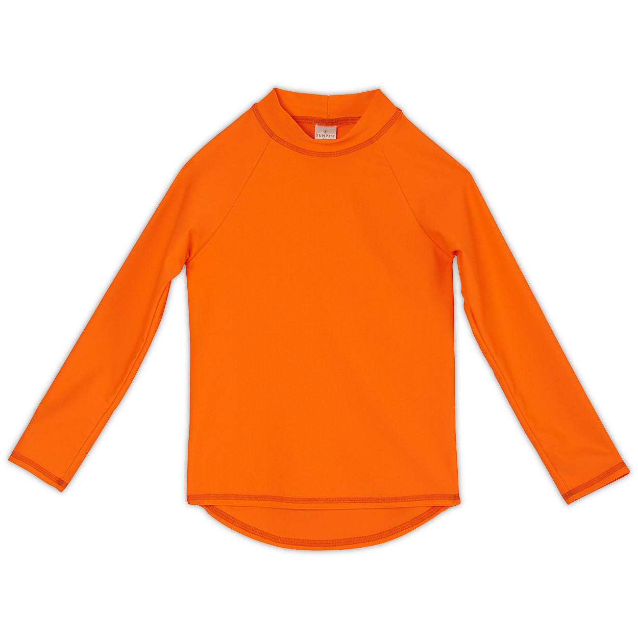Bright Orange Kids Long Sleeve Rash Guard Top UPF 50+ Sun Protection Swim Shirt for Boys & Girls - Beach, Pool & Outdoor Activities