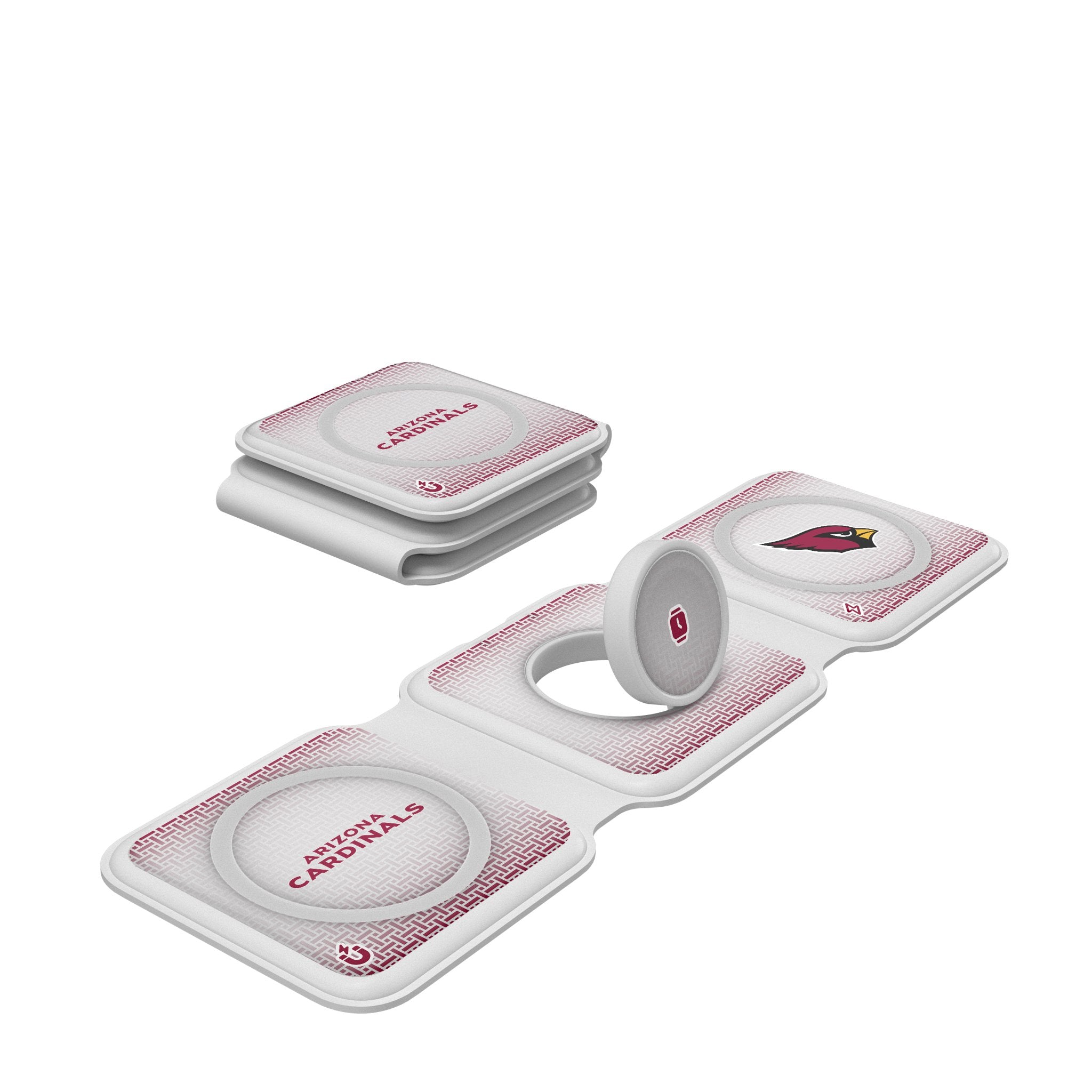 Arizona Cardinals 3-in-1 Foldable Wireless Charger for iPhone, Android & AirPods - Portable Fast Charging Station for Home, Office & Travel
