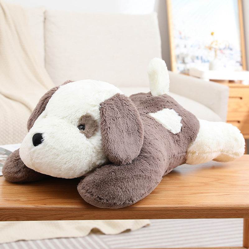 Soft and Cuddly White & Brown Puppy Plush Toy - Ultra Fluffy Stuffed Animal for Kids | Perfect for Bedtime, Nursery Decor, and Gift Giving