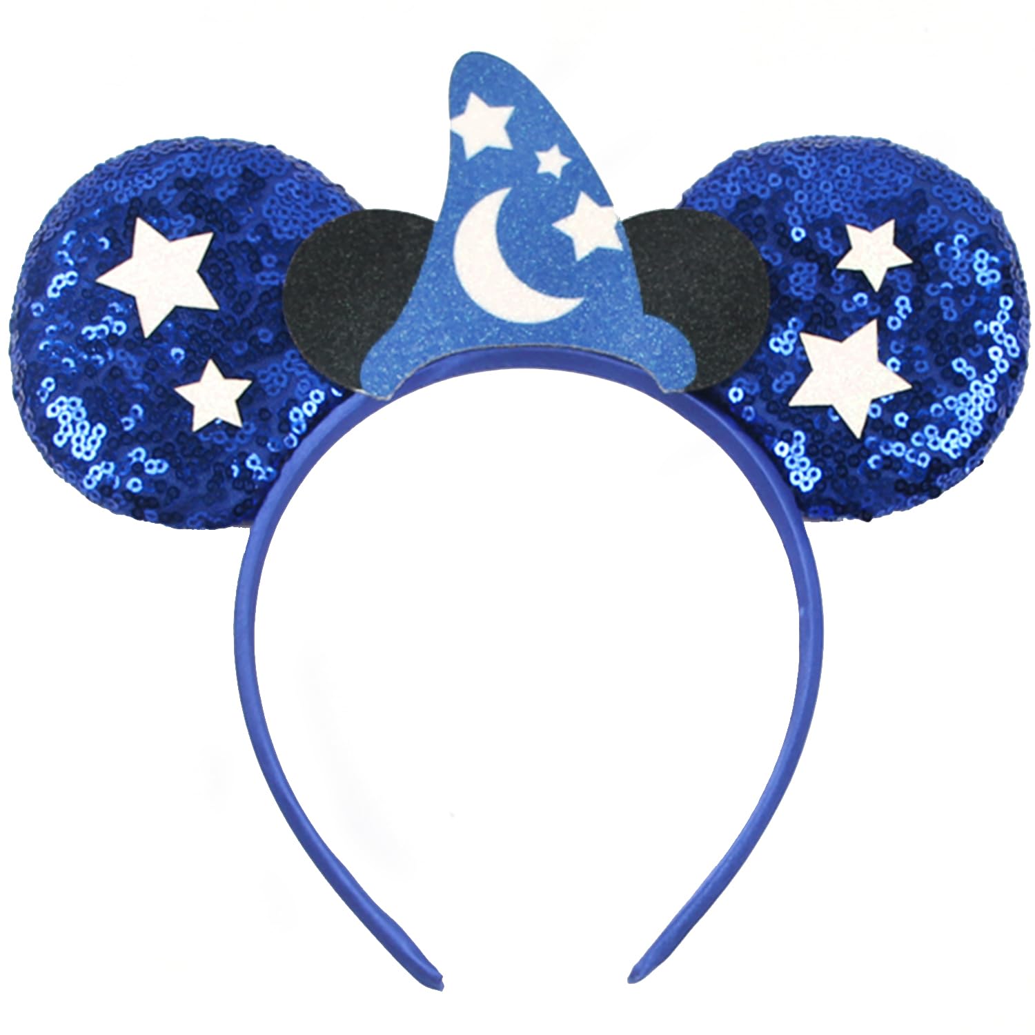 Blue Mouse Ear Headband for Women, Men & Kids - Adjustable Unisex Hair Accessory for Halloween, Cosplay, Christmas & Birthday Parties | Perfect for Disney Costumes, Carnival Events & Themed Celebrations