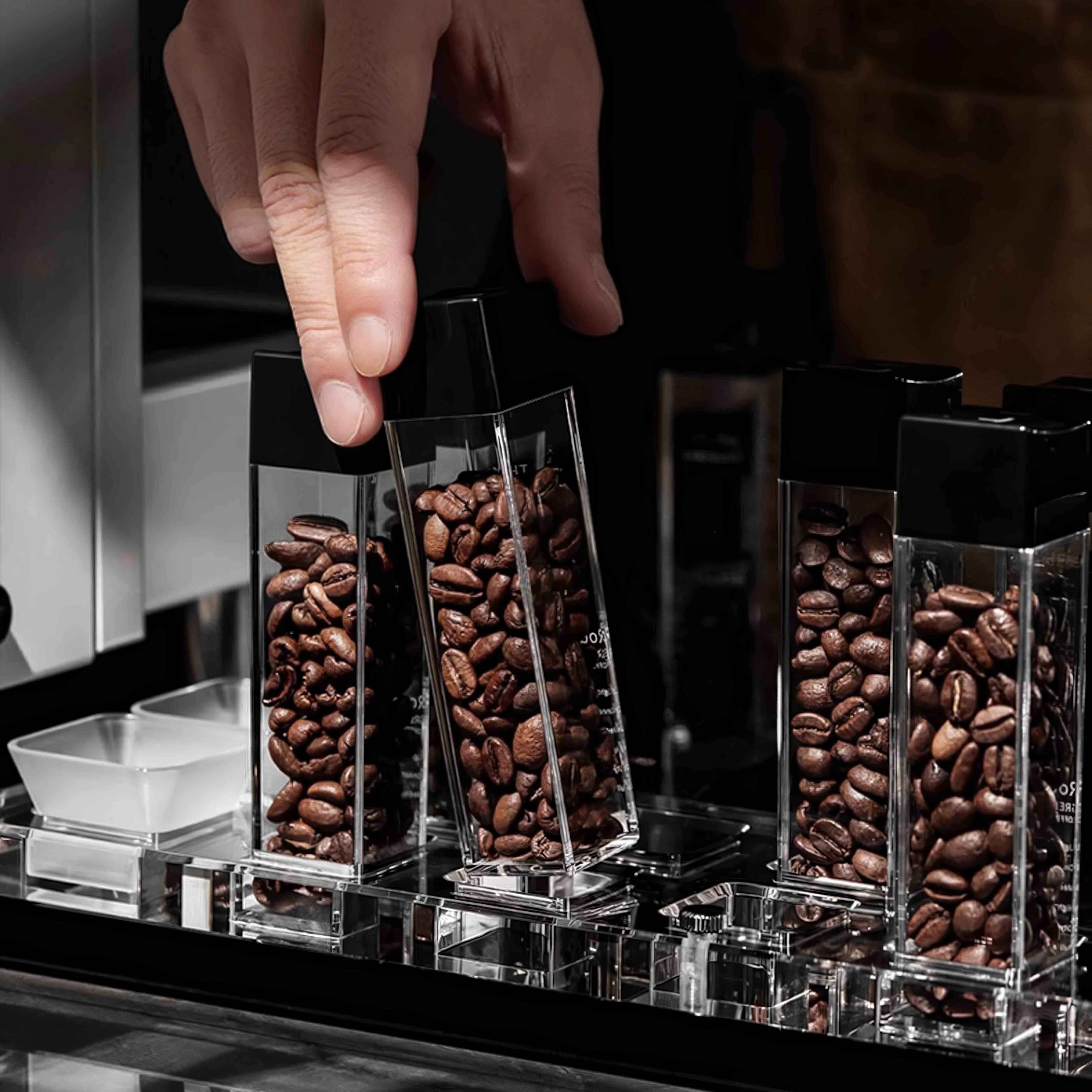 Premium Coffee Bean Storage Tubes with Stand - Airtight, Durable & Stackable for Freshness - Perfect for Home Baristas, Coffee Shops & Gifting (MUVNA Brand)