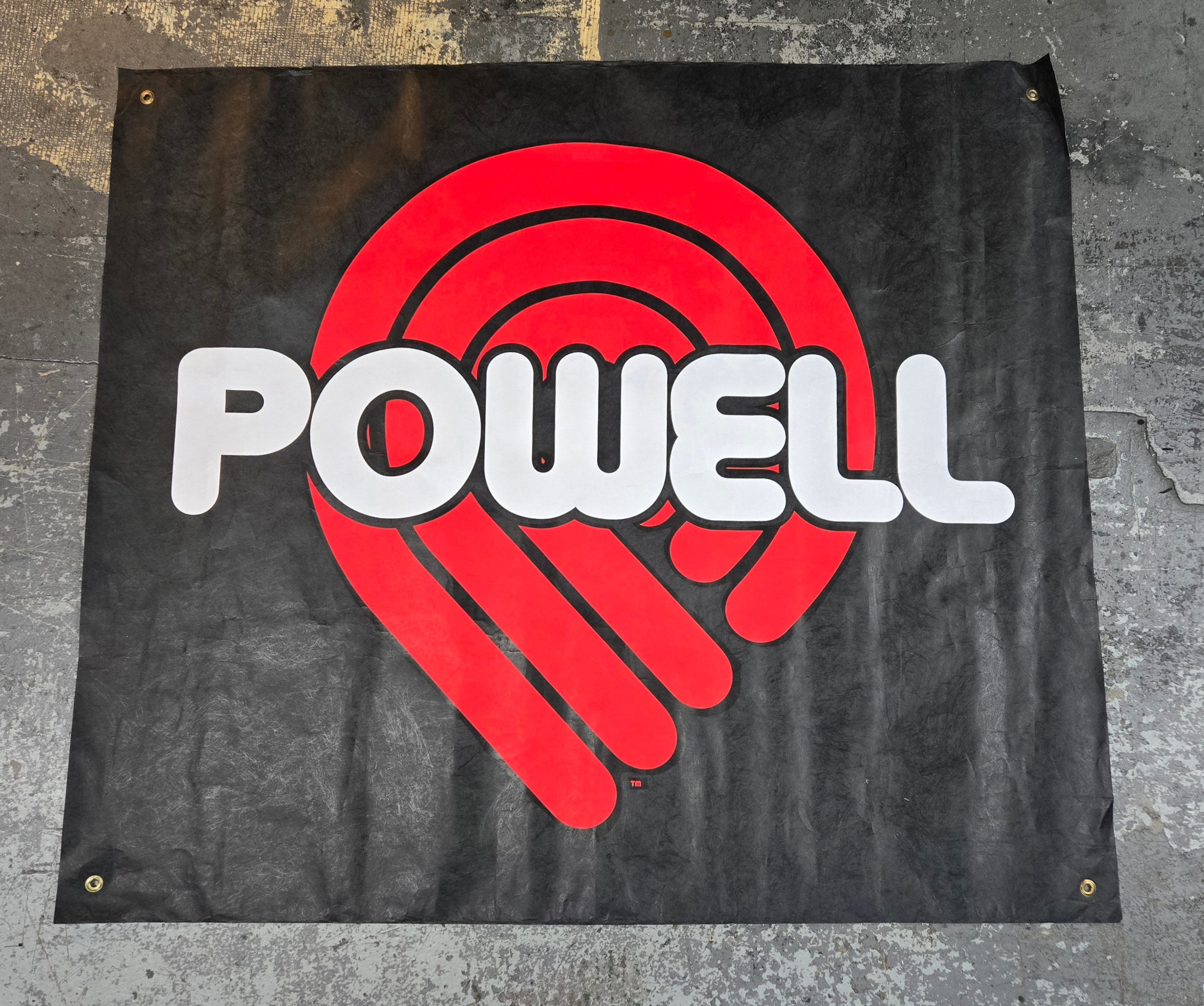 Vintage Powell Skateboard Logo Banner - Huge 45