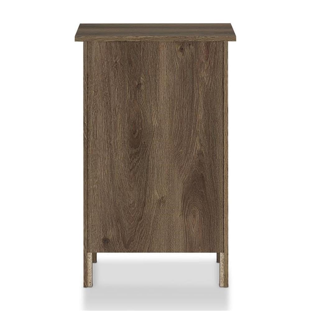 Furniture of America Daena Rustic Wood 3-Drawer Nightstand in Distressed Walnut - Vintage Bedside Table for Bedroom, Living Room & Guest Room