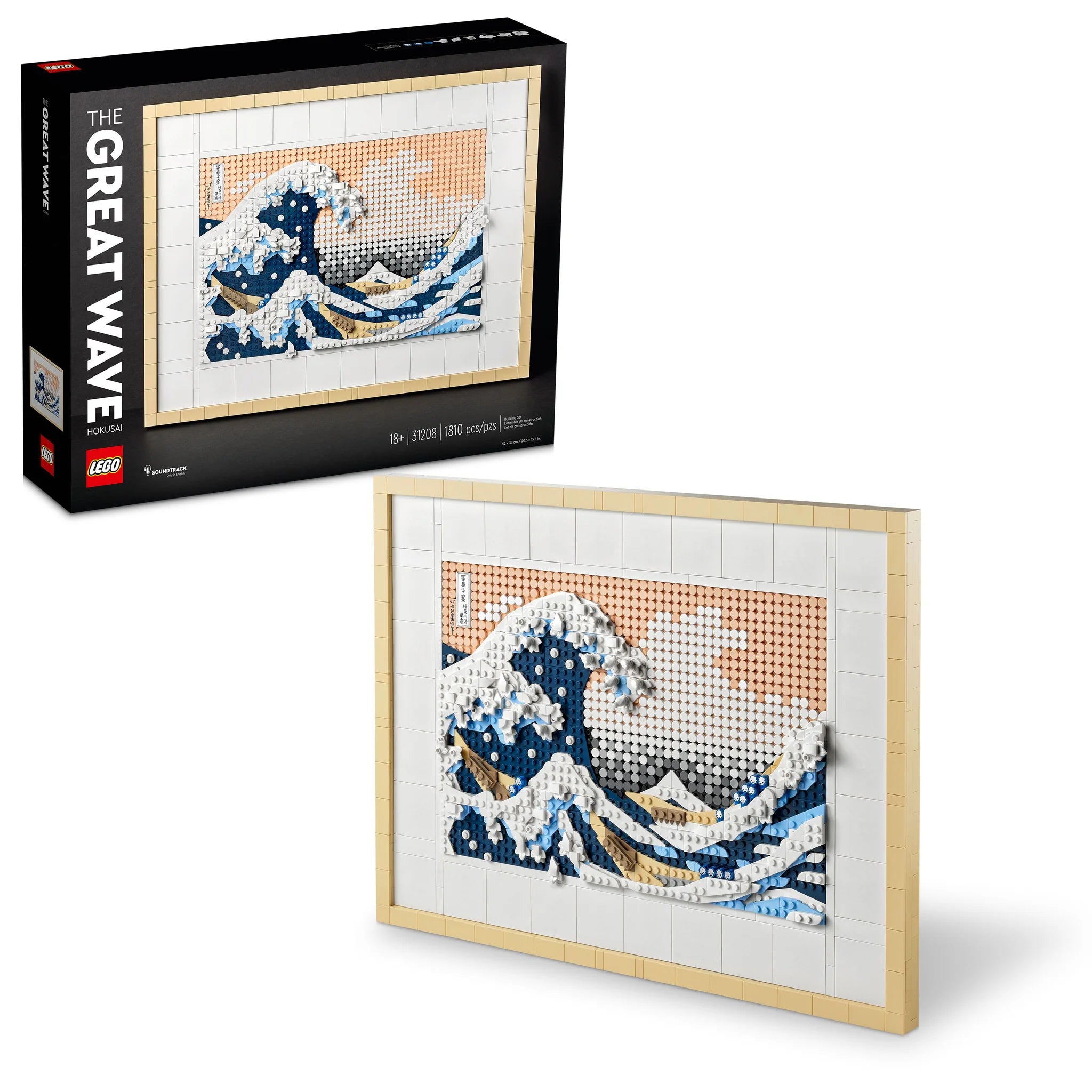LEGO® Art: Hokusai – The Great Wave Building Kit | DIY Wall Art Decor | Creative Home & Office Display | Perfect for Art Lovers & Collectors