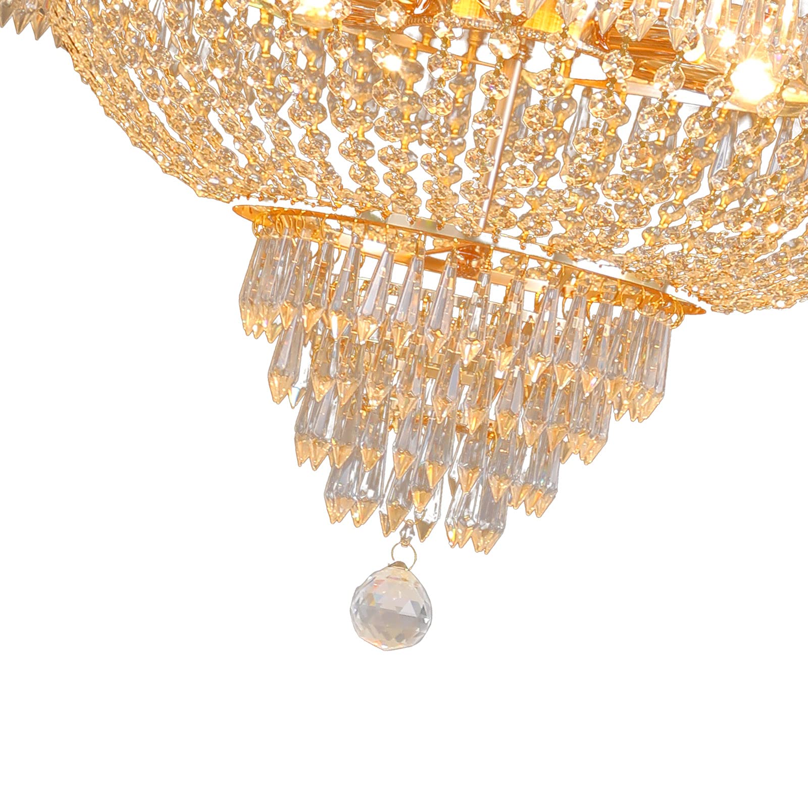 Elegant Crystal Chandelier Lighting Fixture - Luxury Dining Room, Foyer, Entryway & Living Room Ceiling Light | Perfect for Wedding Venues, Luxury Homes & Hotel Decor
