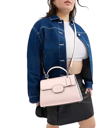 Coach Eliza Top Handle Bag with Leather Covered Closure - Stylish & Durable Handbag for Women, Perfect for Work, Travel & Everyday Use