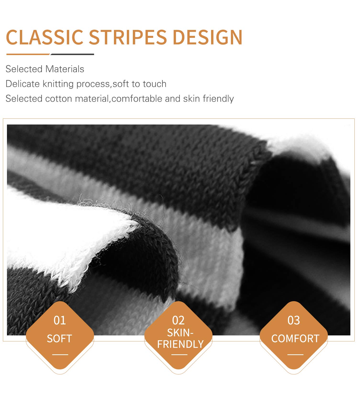 Raylarnia Women's Extra Long Opaque Striped Over Knee High Socks - Fashionable Thigh High Stockings for Winter, Fall & Office Wear - Perfect for Boots, Dresses & Cold Weather Outfits