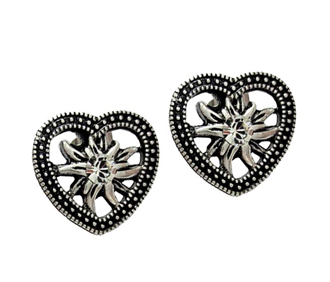Sterling Silver Edelweiss Flower Earrings for Women - Elegant Alpine Floral Jewelry Gift for Her - Perfect for Weddings, Anniversaries & Special Occasions