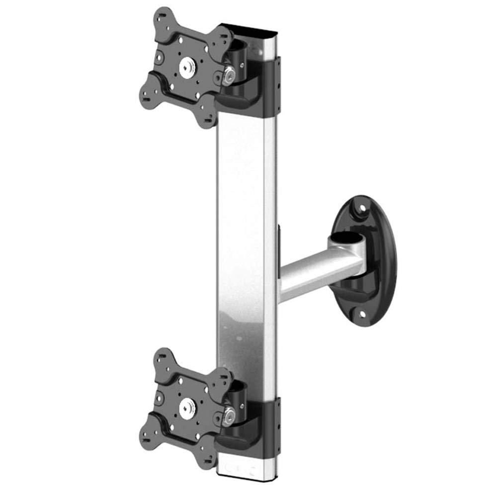 Dual Monitor Vertical Stand - Adjustable VESA Mount for 13-32 Inch Screens | Space-Saving Ergonomic Setup for Home Office & Gaming